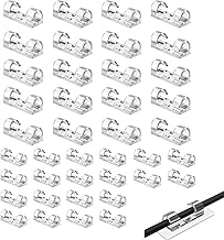 Kyrotech 40 Adet Yapışkanlı Kablo Klipsi Seti, Kablo Düzenleyici, Masa Üstü Duvar İçin Tutucu, Kablo Sabitleyici Aparat, Ev Ofis Yönetimi, Usb, Şarj, Ethernet, Mouse İçin Uygundur ürün görseli 1
