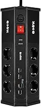 S-Link Prz03 Prizhive 3 Metre 630 Joule 3X1.5Mm 2Xusb 2Xtype C 2.4A/5V 250V 16A/3860W 6 Lı Akım Çocuk Korumalı Priz, 16A Sigortalı Yıldırım Korumalı Priz ürün görseli 1