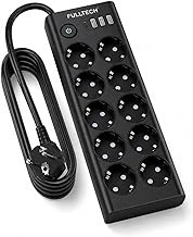 Çoklu Priz 10’Lu Grup Priz Usb’Li (3X Usb-A, 1X Usb-C), 3680W 16A, 2 Metre Kablo, Topraklı Uzatma Kablosu, Ev Ofis ürün görseli 1