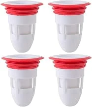 Aputue Yer Gideri Kapağı, 4'Lü Paket Koku Önleyici Zemin Gideri, Lastik Yer Gideri Kapağı, Filtresiz Deodorantlı Geri Akış Önleyici, Banyo Mutfak Için Kanalizasyon Gideri (Beyaz) ürün görseli 1