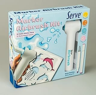 Serve Airbrush Kit 12 Keçeli̇ Kalem İle Bi̇rli̇kte ürün görseli 1