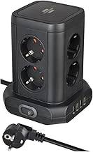 Brennenstuhl Priz Kulesi, 8 Bölmeli, Usb'Li, Tüv Süd (8 Bölmeli Priz Bloğu, 4 X Usb, Siyah, 2 M Kablo) ürün görseli 1