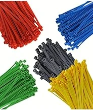 Kavanozlu 200 Adet 5 Renk Elektrik Kablosu Kablo Bağı Klips Plastik Kelepçe Cırt Cırt Kelepçe 120 Mm ürün görseli 1