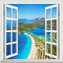 Pencere Poster Duvar Kağıdı Ölüdeniz Yapışkanlı Sticker ürün görseli 1
