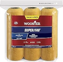 Wooster Fırça Mini-Halojen R740 – 9 Super/Fab Roller, 1/2 Inç Nap, 3'Lü Paket, 9 Inç ürün görseli 1