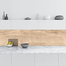 Mutfak Tezgah Arası Folyo Fayans Kaplama Folyosu Doğal Ahşap Desen 60X400 Cm ürün görseli 1