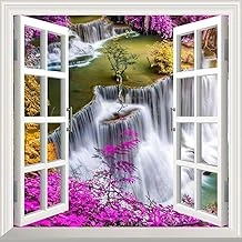 Pencere Poster Duvar Kağıdı Şelale 3D Yapışkanlı Sticker ürün görseli 1