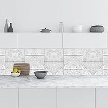 Mutfak Tezgah Arası Folyo Fayans Kaplama Folyosu Beyaz Kumtaşı 60X100 Cm ürün görseli 1