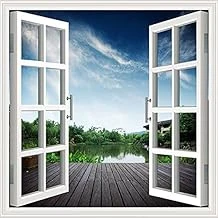 Pencere Poster Duvar Kağıdı Göl Yapışkanlı Sticker ürün görseli 1