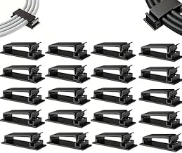 20 Adet Kablo Düzenleyici Klips – Güçlü Kendinden Yapışkanlı Kablo Tutucu – Masa Altı - Masa Üstü Duvar Kablo Yönetimi – Usb, Şarj, Hdmi, Ethernet Kablosu Ofis Kabloları İçin Uygun 20’Li Set ürün görseli 1