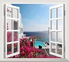 Pencere Poster Duvar Kağıdı Deniz Havuz Yapışkanlı Sticker ürün görseli 1