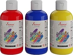 Kırmızı-Mavi-Sarı Akrilik Boya 3'Lü Set 3X250Gr ürün görseli 1