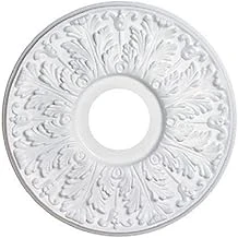 Westinghouse Lighting 7702800 15-1/2-İnç Viktorya Tarzı Beyaz Kaplama Tavan Madalyonu ürün görseli 1