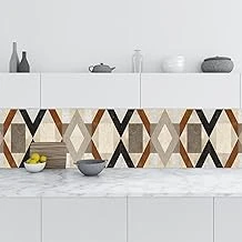Mutfak Tezgah Arası Folyo Fayans Kaplama Folyosu Geometrik Dekorasyon 60X400 Cm ürün görseli 1