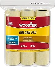 Wooster Brush Rr726-9 Flo Roller Kapak 3'Lü Paket, 3/8 İnç Şekerleme, 9 İnç ürün görseli 1