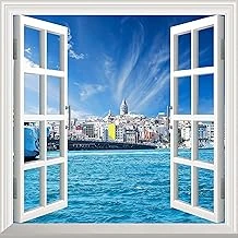 Pencere Poster Duvar Kağıdı İstanbul Galata Yapışkanlı Sticker ürün görseli 1