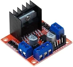 Sanec L298N Voltaj Regulatörlü Çift Motor Sürücü Kartı (Kırmızı Pcb) ürün görseli 1
