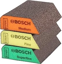 3 X Expert S470 Kombi Zımpara Süngerleri (Ahşap Üzerine Boya Için, Yumuşak Ahşap, Ø 69 X 97 X 26 Mm, Orta/İnce/Süper İnce, Profesyonel Aksesuar El Zımparalama) ürün görseli 1