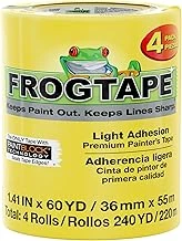 Frogtape 240662 Hassas Yüzey Boyacı Bandı, Boya Bloklu, 3,6 Cm Genişlik, Sarı, 4 Rulo ürün görseli 1