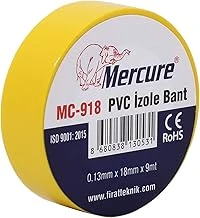 Mercure Elektrikçi Bandı Sarı İzole Elektirik Bant Bandı Pvc 9 Metre ürün görseli 1