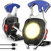 Mini El Feneri, Cob Anahtarlık, El Feneri, 7 Modlu, Usb Şarj Edilebilir Çalışma Lambası, 800 Lümen, Çok Fonksiyonlu, Taşınabilir, Acil Durum Kamp Feneri Çok Fonksiyonlu Fener ürün görseli 1