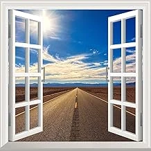 Pencere Poster Duvar Kağıdı Yol Yapışkanlı Sticker ürün görseli 1