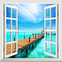 Pencere Poster Duvar Kağıdı Deniz Yapışkanlı Sticker ürün görseli 1