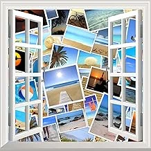 Pencere Poster Duvar Kağıdı Tatil Fotokolaj Yapışkanlı Sticker ürün görseli 1