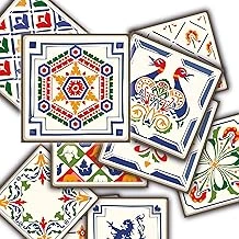 Tink Kendinden Yapışkanlı Oyun Desenli Pvc Karo, Yapışkanlı Fayans Kaplama, Fayans Çıkartması, Zemin Duvar Karosu 10X10 Cm (20 Adet/0,20 M2) ürün görseli 1