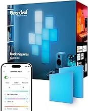 Nanoleaf Blocks Genişletme Paketi | 2 Kare Panel (Başlangıç ​​Kiti Gereklidir), Rgbw Renk Değiştiren Duvar Aydınlatması, Ayarlanabilir Renk Sıcaklığı (2700K - 6500K), Yumuşak Atmosfer Işığı, Beyaz ürün görseli 1