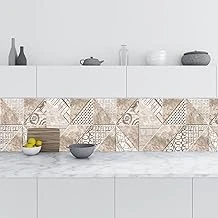 Mutfak Tezgah Arası Folyo Fayans Kaplama Folyosu Kahverengi Desen 60X400 Cm ürün görseli 1