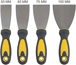 Siyah Sarı Spatula, Ergonomik Saplı, Boya Macun Uygulaması Için Profesyonel El Aleti (63 Mm) ürün görseli 1