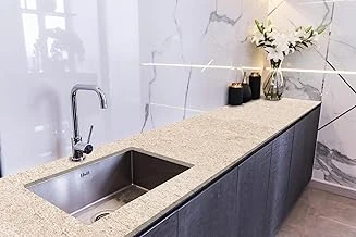 Stickerart Tezgah Üstü Fayans Kaplama Folyosu Mutfak Tezgahı Kaplama Rustik Marble 70 Cm X 3 Metre ürün görseli 1