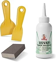 (4'Lü) Duvar Tamir Seti (1 Adet) Beyaz 220 Gr Dolgu Macunu 2 Adet Spatula + Kübik Zımpara ürün görseli 1