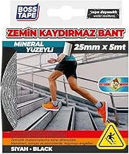 Kaymaz Yüzey Merdiven Kaydirmaz Bant, 25 Mm X 5 M, Siyah ürün görseli 1