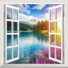 Pencere Poster Duvar Kağıdı Champfer Yapışkanlı Sticker ürün görseli 1