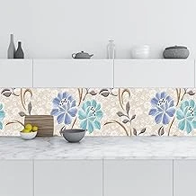 Mutfak Tezgah Arası Folyo Fayans Kaplama Folyosu Çiçek Duvar 60X100 Cm ürün görseli 1