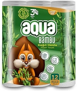 Aqua Bambu 3 Katlı 12Li Kağıt Havlu ürün görseli 1