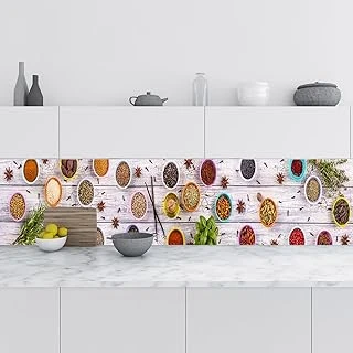 Mutfak Tezgah Arası Folyo Fayans Kaplama Folyosu Baharat Otlar 60X500 Cm ürün görseli 1