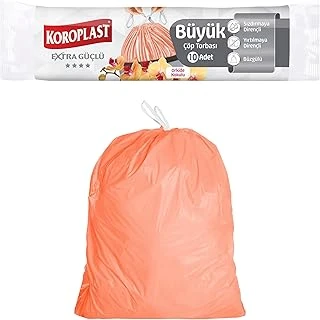 Ekstra Güçlü Orkide Kokulu Orta Boy Büzgülü Torbası 15'Li 55X57 Cm, Kolay Bağlanır Kokulu Büzgülü Orta Boy Torbası, Sızdırmaz, Yırtılmaz, Geri Dönüştürülebilir Atık Torbası ürün görseli 1