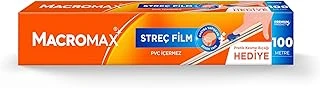 Macro Streç Film 100 Metre, Pratik Kesme Bıçağı Hediyeli, Büyük Ekonomik Boy, Pvc İçermez ürün görseli 1