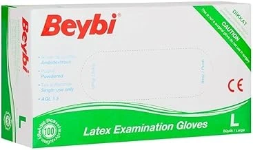Beybi Lateks Pudralı Tek Kullanımlık Eldiven -L- 100 Adet ürün görseli 1