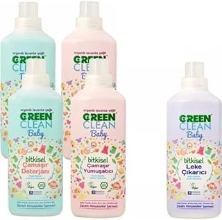 U Green Clean Baby Bitkisel Çamaşır Deterjanı Yumuşatıcı 4'Lü Paket Çıkarıcı ürün görseli 1