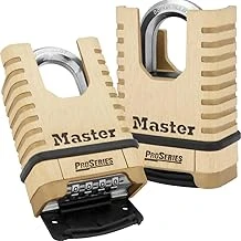 Lock, Pirinç, Asma Kilit, Proseries 2-1/4 Inç Genişliğinde Kendi Şifreli Kilidinizi Ayarlayın, 1177D, 15,3 Cm X 7,5 Cm X 3,5 Cm ürün görseli 1