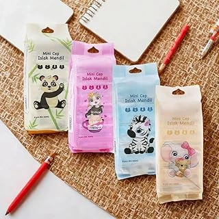 Jouis Islak Mendili Sevimli Mini Cep Tipi, Kokusuz Pratik Kullanım, Kolay Taşınabilir Şık Mendil Seti 64 Adet (8 X 8 Adet) Yumuşak Narin Yapı (Kadın) ürün görseli 1