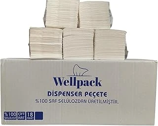 Wellpack Dispenser Masa Üstü Peçetelik Için,%100 Saf Selüloz, Paket, Çift Katlı ürün görseli 1