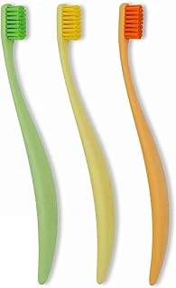 Promis Colored Bioplastik 3’Lü Fırça Seti – 6750 Yumuşak Kıl, Ergonomik Lignin Sap, Renkler, Antibakteriyel, İtalyan Tasarımı, Alman Üretimi ürün görseli 1