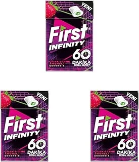 First Infinity 60 Dk Çilek - Lime Aromalı Fliptop Şekersiz Draje Sakız 19,5 Gr 3Lü Paket ürün görseli 1