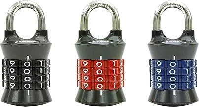 Lock Soyunma Kilidi Kendi Kombinasyon Asma Kilidinizi Ayarlayın, 3'Lü Paket, Renkler Değişebilir, 1535Ec3 ürün görseli 1