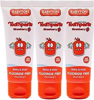 Babyton Doğal Çilekli Macunu 3'Lü Set 50 Gr ürün görseli 1